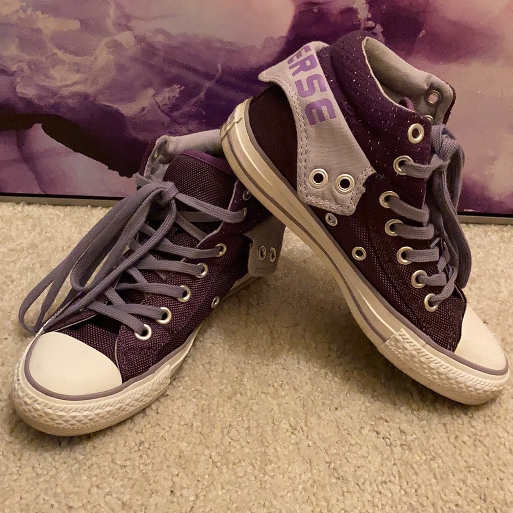 Purple High Top Converse